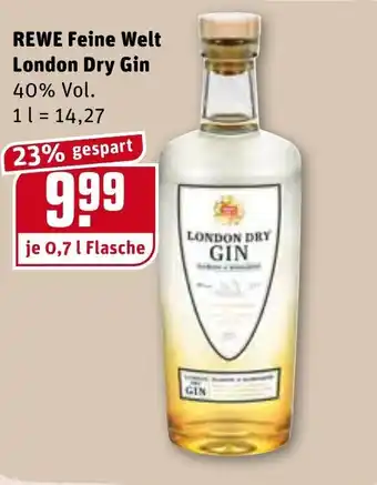 REWE Rewe Feine Welt London Dry Gin 0,7L Angebot