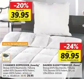 SCONTO 3 Kammer Kopfkissen Venedig Angebot