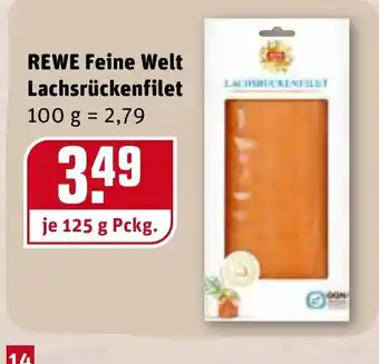 REWE Rewe Feine Welt Lachsrückenfilet 125g Angebot