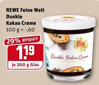 REWE Rewe Feine Welt Dunkle Kakao Creme 200g Angebot