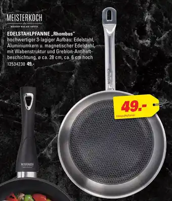 Höffner Meisterkoch Edelstahlpfanne Rhombus Angebot