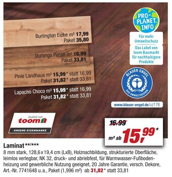 toom Baumarkt Laminat Angebot