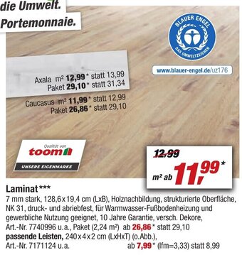 toom Baumarkt Laminat Angebot