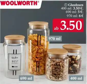 Woolworth Glasdosen 400 ml Angebot