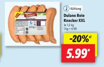 Lidl Dulano Rote Knacker XXL 1,2kg Angebot