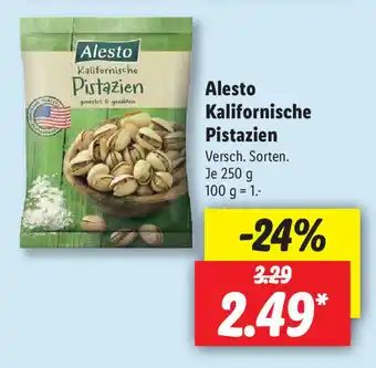 Lidl Alesto Kalifornische Pistazien 250g Angebot