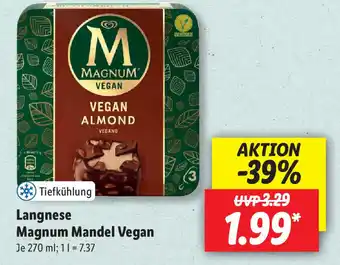 Lidl Langnese Magnum Mandel Vegan 270ml Angebot