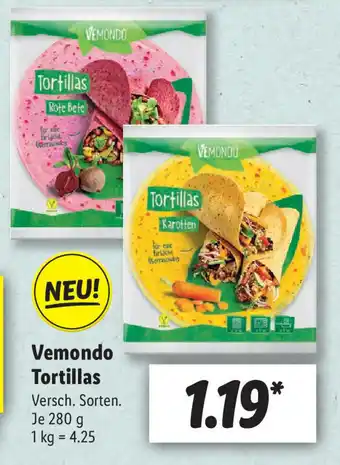 Lidl Vemondo Tortillas 280g Angebot