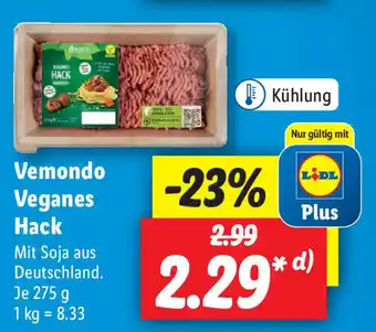 Lidl Vemondo Veganes Hack 275g Angebot