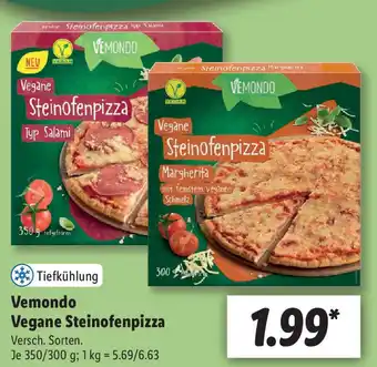 Lidl Vemondo Vegane Steinofenpizza 350/300g Angebot