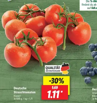 Lidl Deutsche Strauchtomaten 650g Angebot