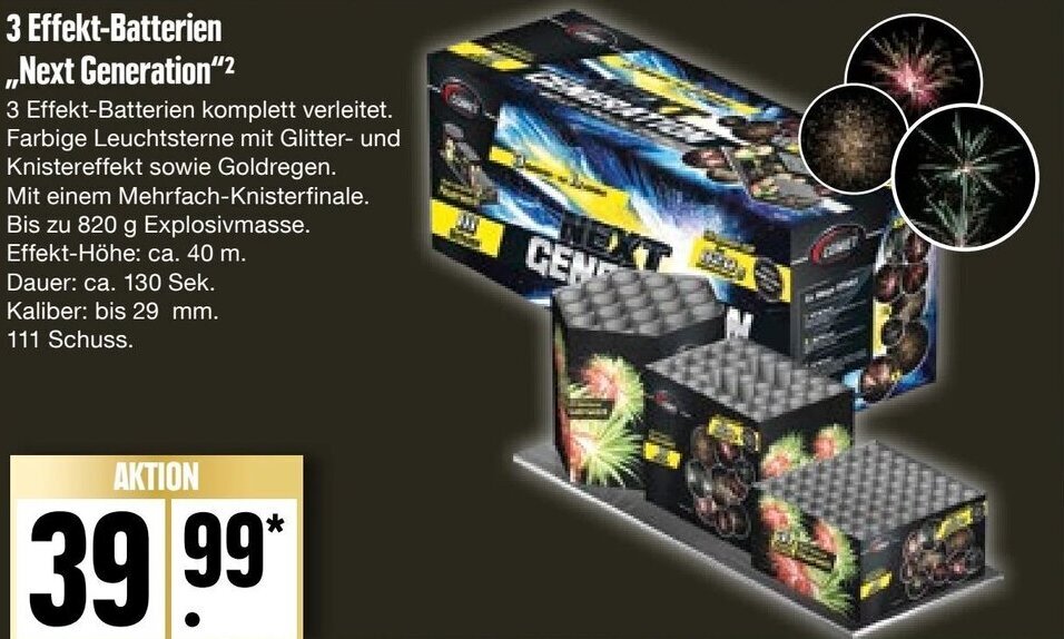 Comet 3 Effekt Batterien ,,Next Generation" Angebot bei Edeka