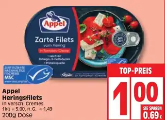 Edeka Appel Heringsfilets 200 g Dose Angebot