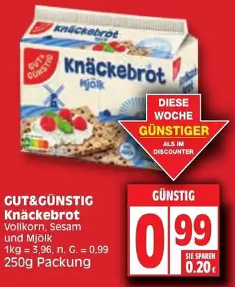 Edeka Gut & Günstig Knäckebrot 250g Packung Angebot