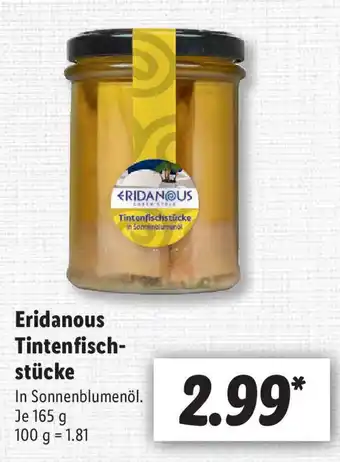 Lidl Eridanous Tintenfischstücke 165g Angebot