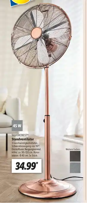 Lidl Silvercrest Standventilator Angebot