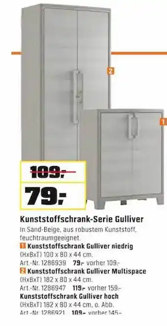 OBI Kunststoffschrankserie gulliver Angebot