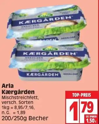 Edeka Arla Kærgården 200/250 g Becher Angebot