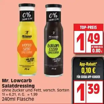 Edeka Mr. Lowcarb Salatdressing 240ml Flasche Angebot