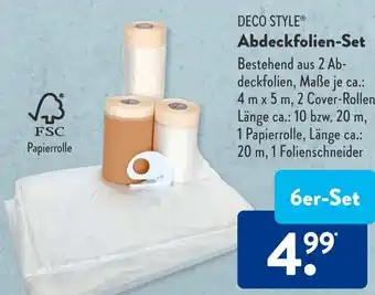 Aldi Süd Deco Style Abdeckfolien Set 6er Set Angebot