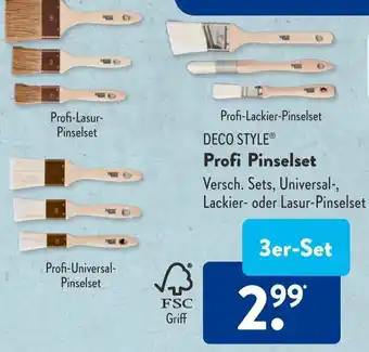 Aldi Süd Deco Style Profi Pinselset 3er Set Angebot