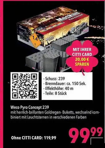 CITTI Markt Weco pyro concept 239 Angebot