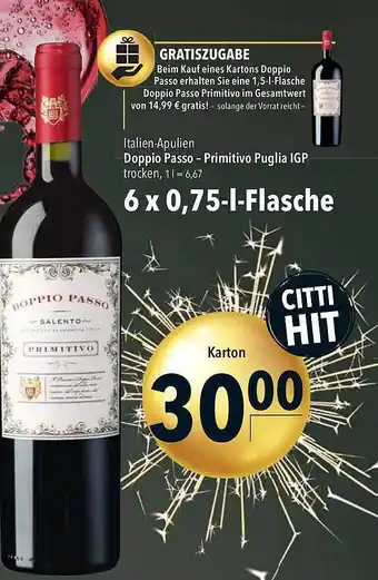 CITTI Markt Doppio passo - primitivo puglia igp Angebot