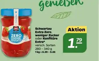 NETTO Schwartau extra zero, weniger zucker oder konfitüre extra Angebot