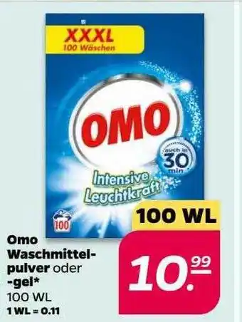 NETTO Omo waschmittelpulver oder -gel Angebot