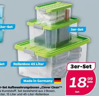 NETTO 3er-set aufbewahrungsboxen „clever clean“ Angebot