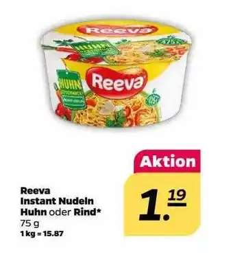 NETTO Reeva instant nudeln huhn oder rind Angebot