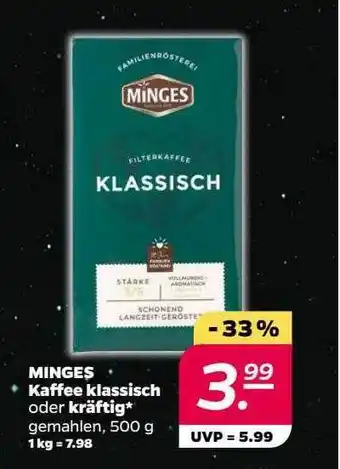 NETTO Minges kaffee klassisch oder kräftig Angebot