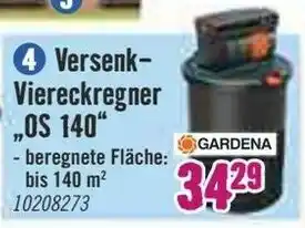 Hornbach Gardena Versenk Viereckregner OS 140 Angebot