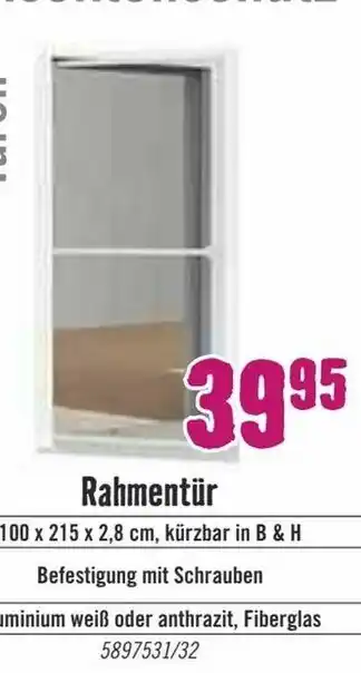 Hornbach Rahmentür Angebot