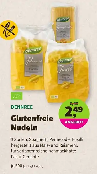 Biomarkt Dennree Glutenfreie Nudeln 500g Angebot