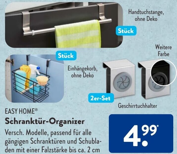 Easy Home Schranktür Organizer Angebot bei Aldi Süd