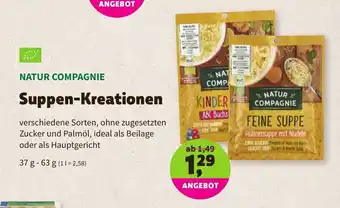 Biomarkt Natur Compagnie Suppen Kreationen 37-63g Angebot