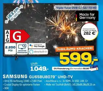 Euronics XXL Samsung gu65bu8079 uhd-tv Angebot