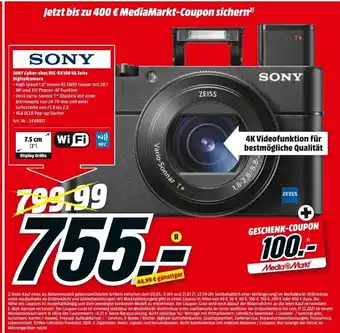 MediaMarkt Sony Cyber shot DSC RX100 VA Zeiss Digitalkamera Angebot