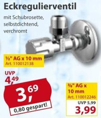 Sonderpreis Baumarkt Eckregulierventil Angebot