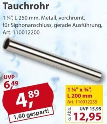 Sonderpreis Baumarkt Tauchrohr Angebot