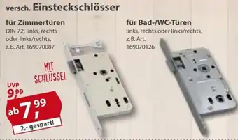 Sonderpreis Baumarkt Einsteckschlösser für Zimmertüren Angebot