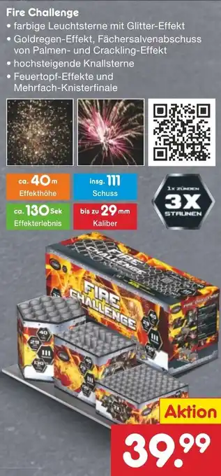 Netto Marken-Discount Comet Fire Challenge Angebot