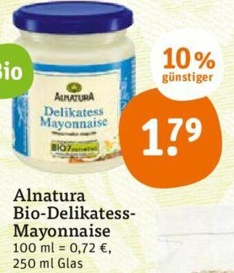 tegut Alnatura Bio Delikatess Mayonnaise 250ml Angebot