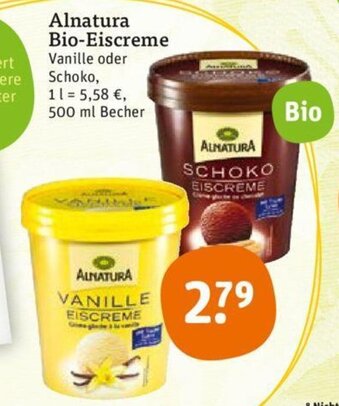 tegut Alnatura Bio Eiscreme 500ml becher Angebot