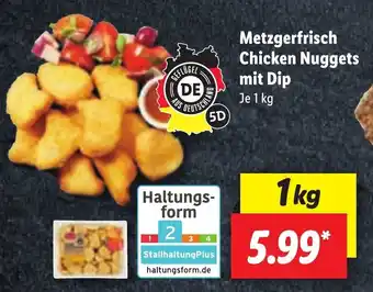 Lidl Metzgerfrisch Chicken Nuggets mit Dip 1kg Angebot
