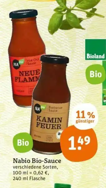 tegut Nabio Bio Sauce 240ml Angebot