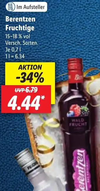 Lidl Berentzen Fruchtige 0,7 L Angebot