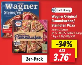 Lidl Wagner Original Flammkuchen/Steinofen Pizza 2x300/2x320/2x350 g Angebot