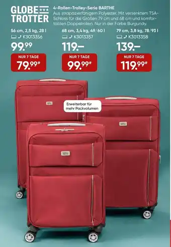 Galeria Globe Trotter 4-Rollen-Trolley-Serie Barthe Angebot